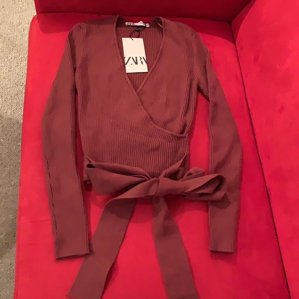 Zara knit wrap top - Picture 5 of 6